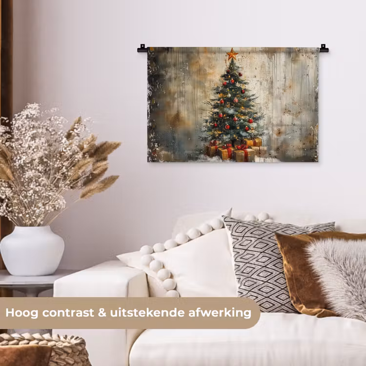 Wandkleed - Kerstboom - Vintage - Kerst - Cadeau — 4