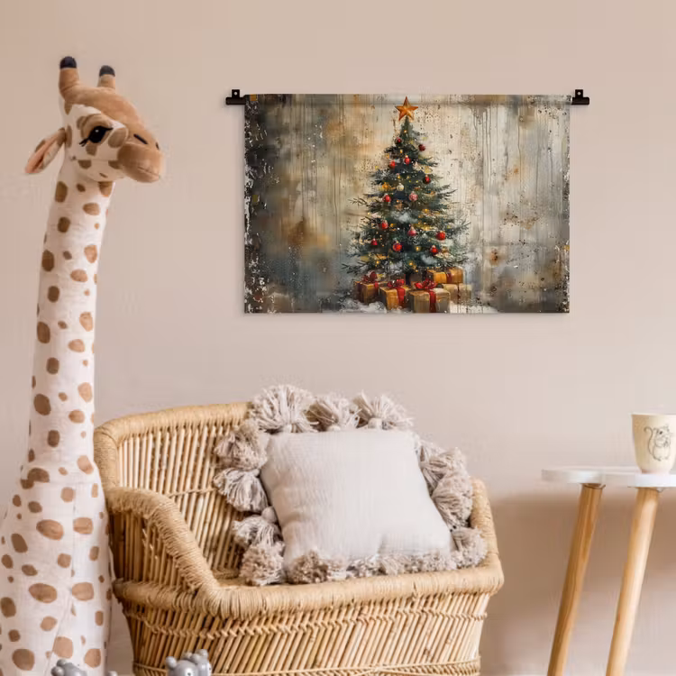 Wandkleed - Kerstboom - Vintage - Kerst - Cadeau — 5