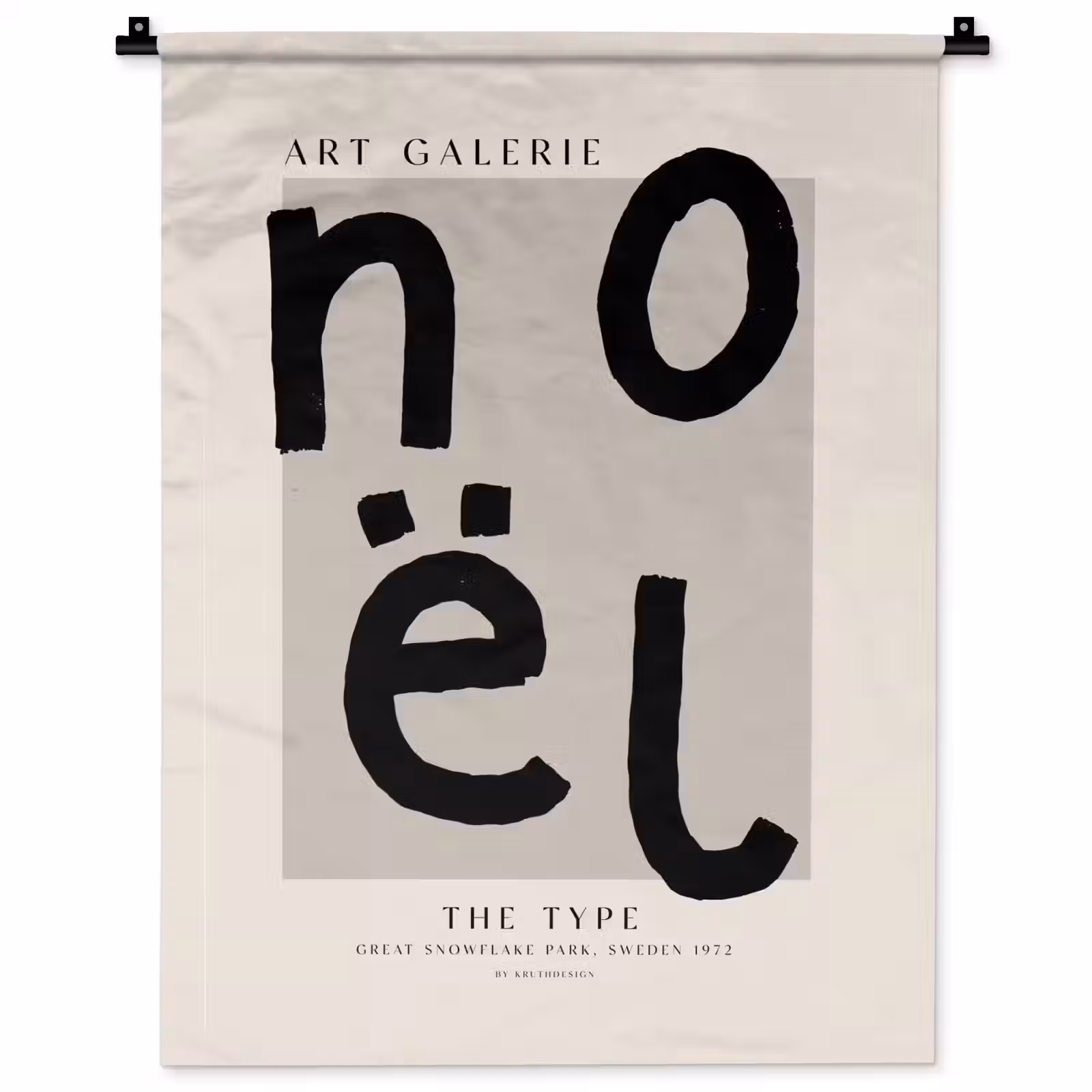 Wandkleed - Quotes - Noël - Zwart - Beige - Kerst — 1