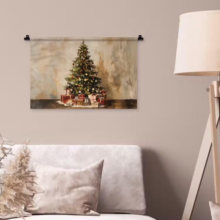 Wandkleed - Kerstboom - Versierd - Kleurrijk — 2