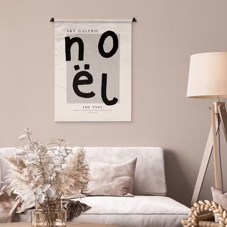 Wandkleed - Quotes - Noël - Zwart - Beige - Kerst — 2