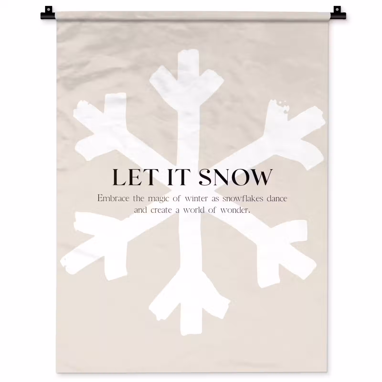 Wandkleed - Kerst - Let it snow - Sneeuwvlok - Winter - Quotes — 1