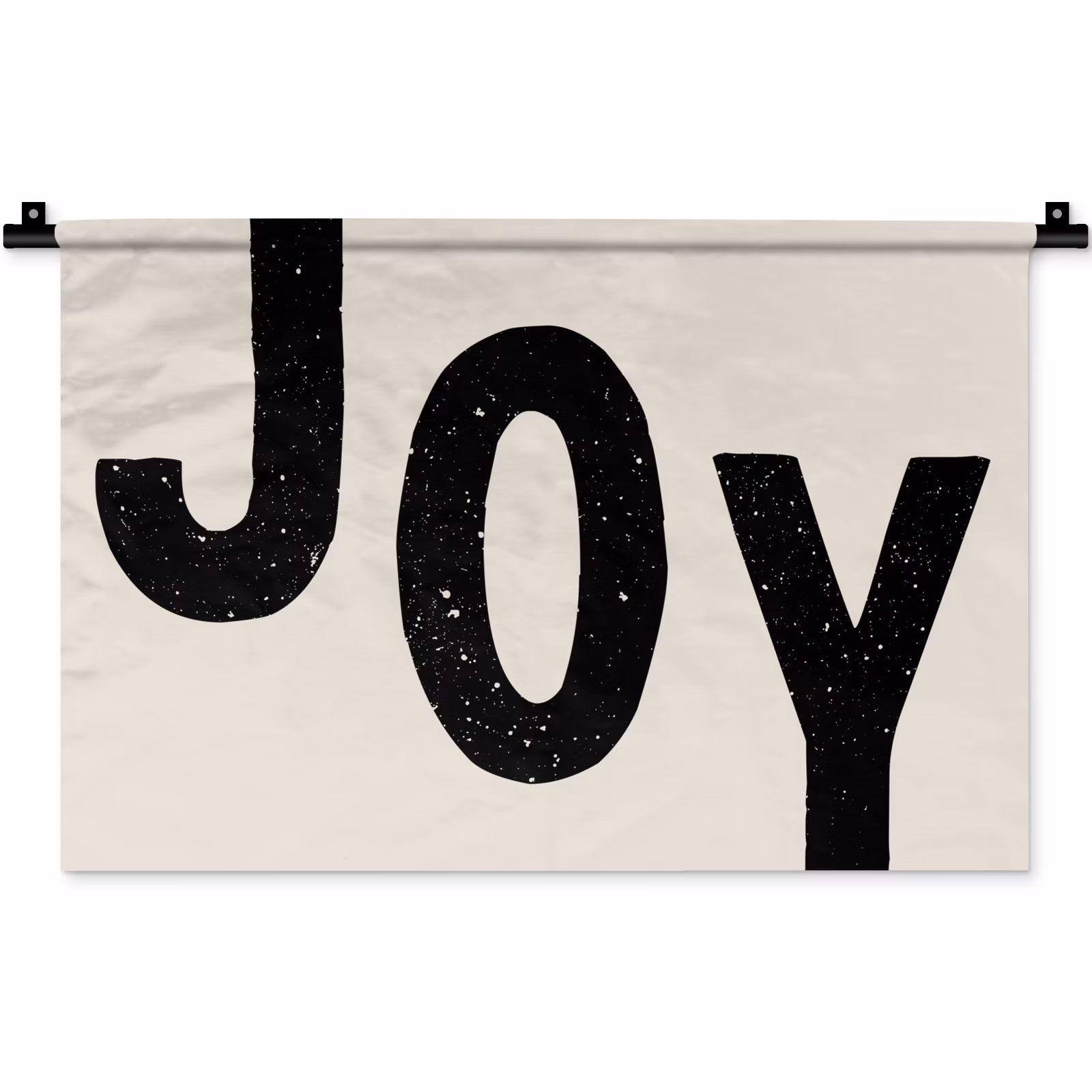 Wandkleed - Kerst - Quote - Joy - Zwart - Feestdagen — 1