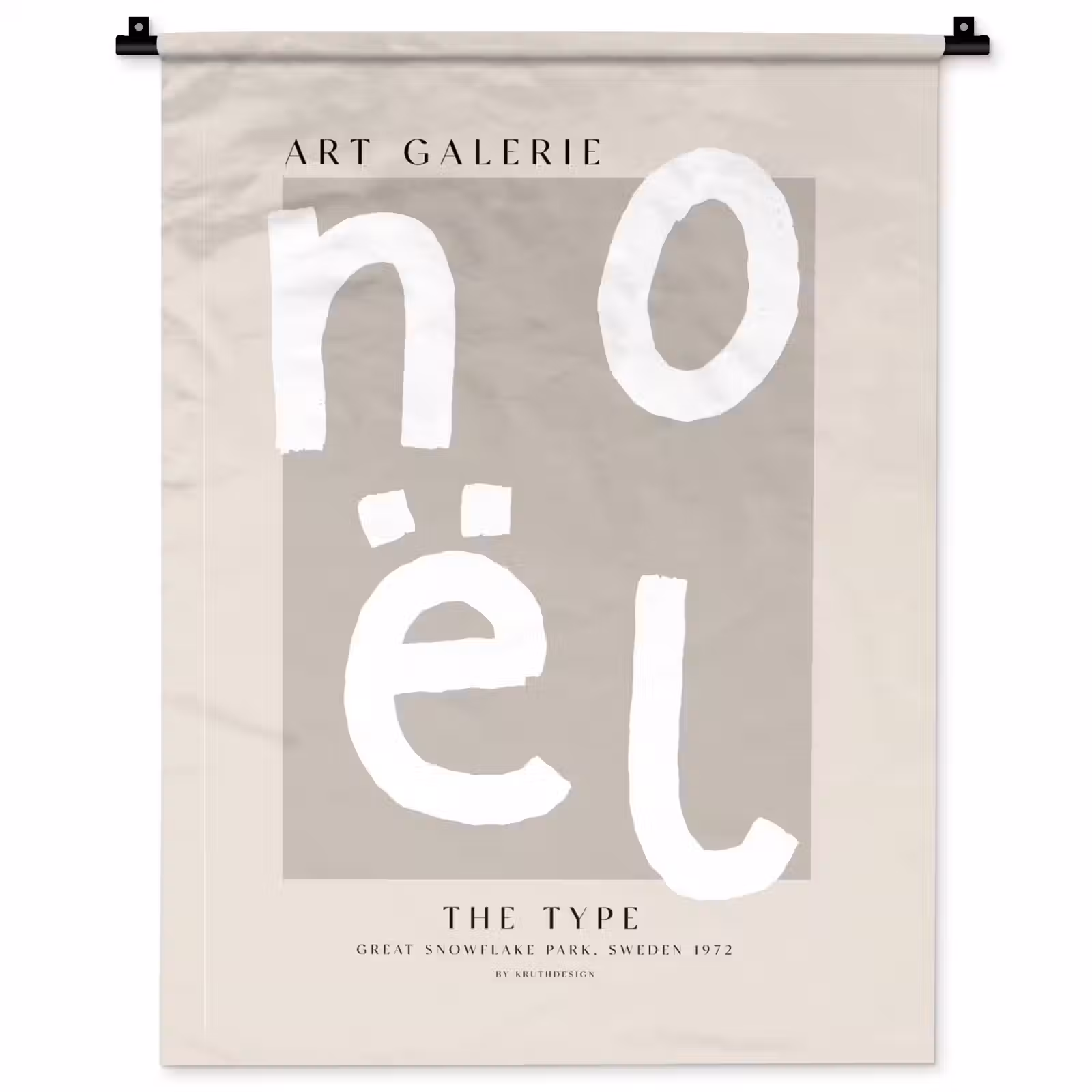 Wandkleed - Kerstmis - Quotes - Noël - Wit - Beige — 1