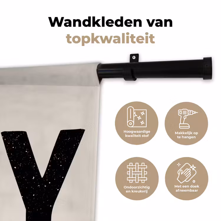 Wandkleed - Kerst - Quote - Joy - Zwart - Feestdagen — 3