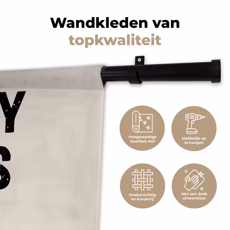 Wandkleed - Kerst - Quotes - Merry xmas - Feestdagen - Zwart — 3