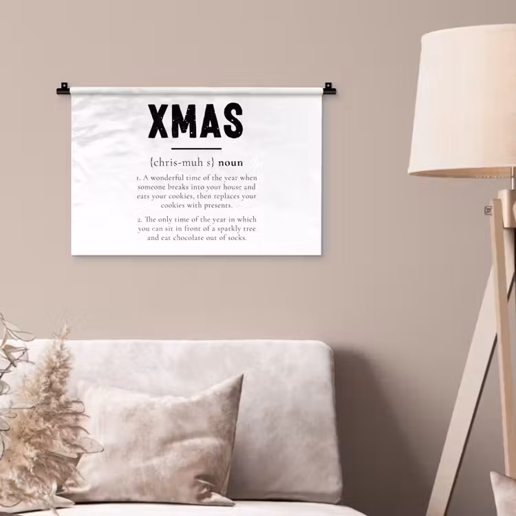 Wandkleed - Kerst - Wit - Xmas - Quotes - Feestdagen — 2