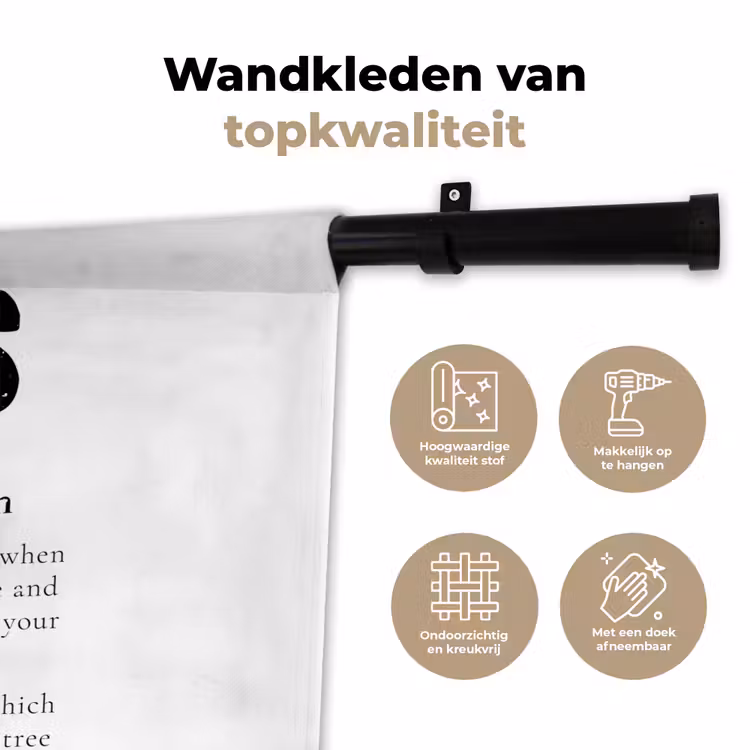 Wandkleed - Kerst - Wit - Xmas - Quotes - Feestdagen — 3