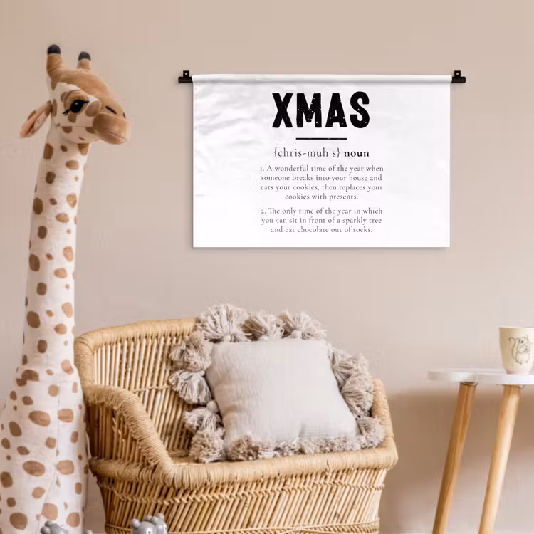 Wandkleed - Kerst - Wit - Xmas - Quotes - Feestdagen — 5