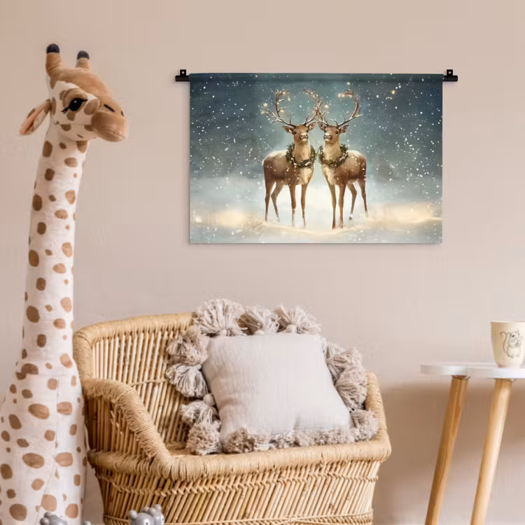 Wandkleed - Kerstmagie - Winterwoud - Rendier — 5