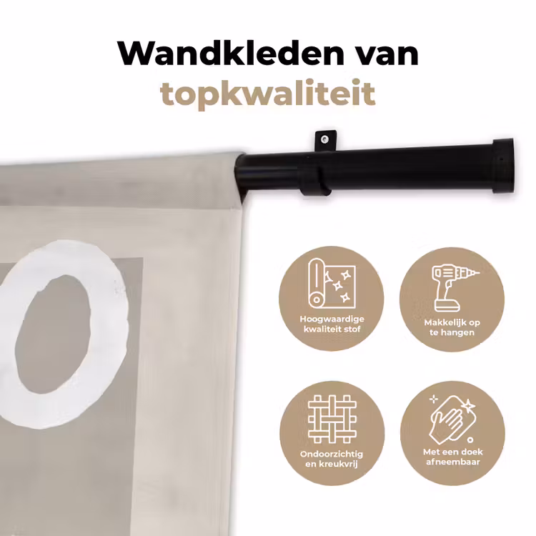 Wandkleed - Kerstmis - Quotes - Noël - Wit - Beige — 3