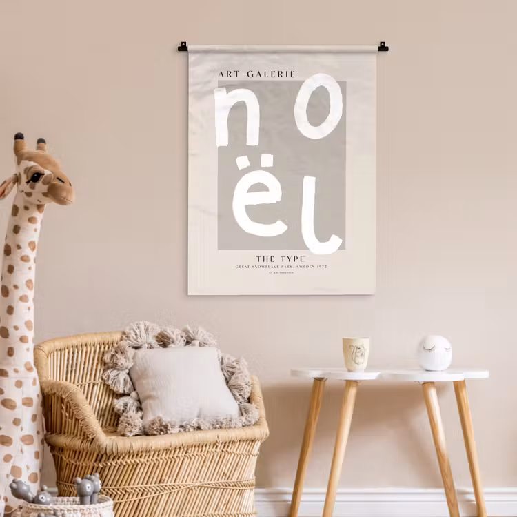 Wandkleed - Kerstmis - Quotes - Noël - Wit - Beige — 6