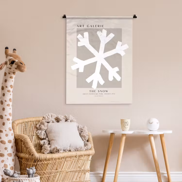 Wandkleed - Sneeuwvlok - Wit - Winter - Kerst — 6
