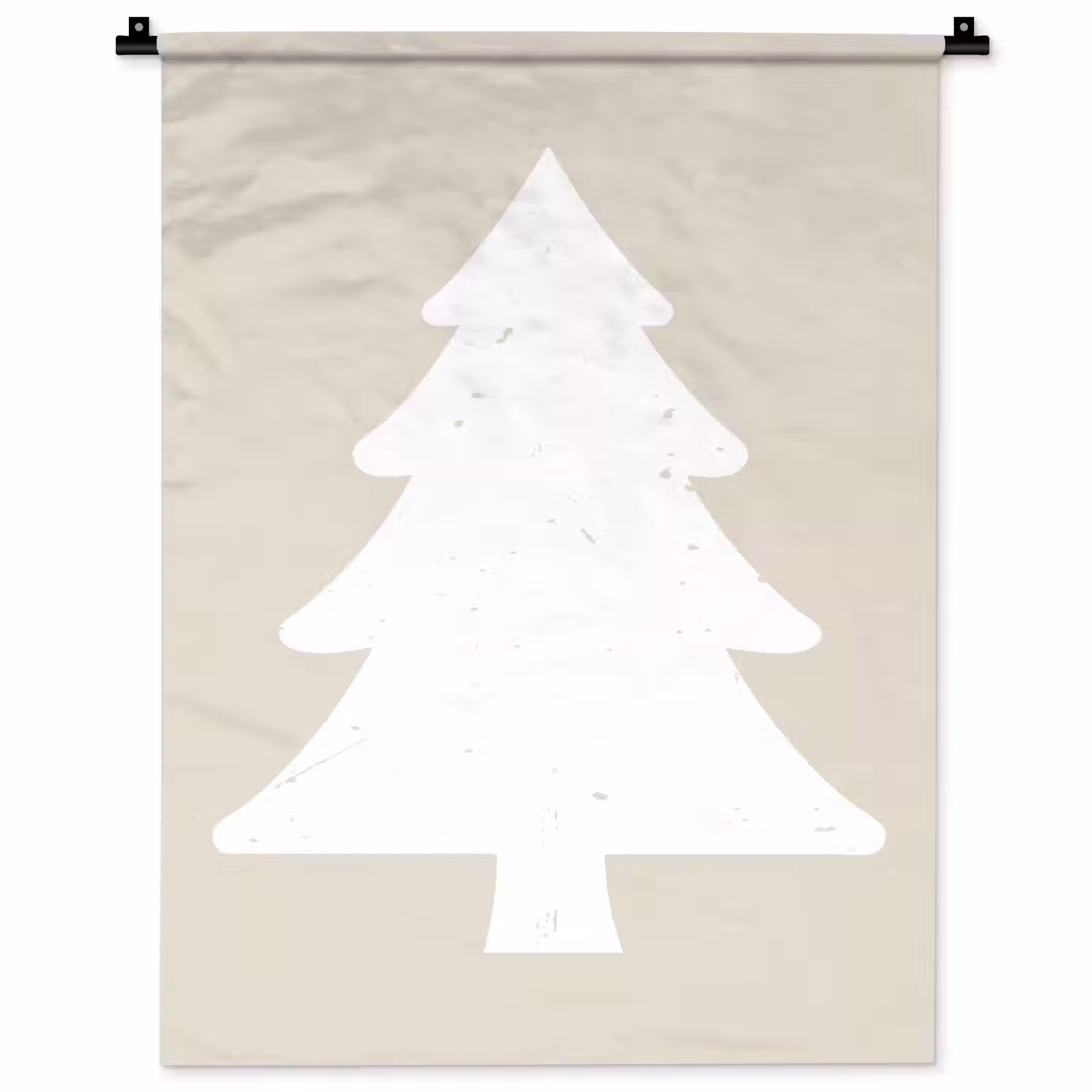 Wandkleed - Japandi - Kerstboom - Beige - Kerstversiering — 1