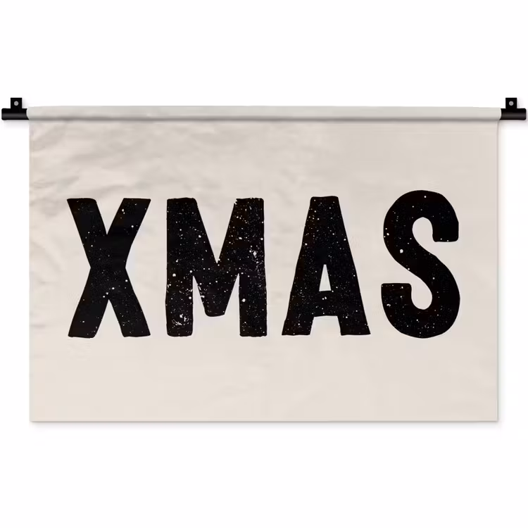 Wandkleed - Kerst - Beige - Quotes - Xmas - Feestdagen — 1