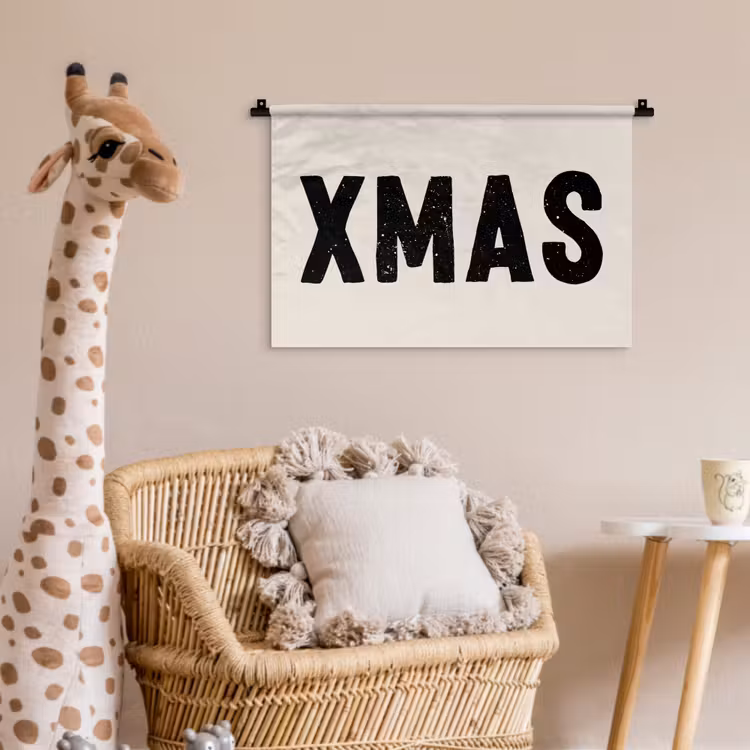 Wandkleed - Kerst - Beige - Quotes - Xmas - Feestdagen — 5