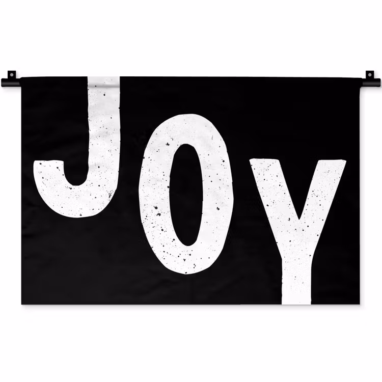 Wandkleed - Kerstmis - Quotes - Joy - Zwart - Feest — 1