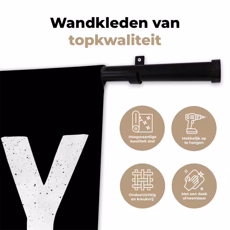 Wandkleed - Kerstmis - Quotes - Joy - Zwart - Feest — 3