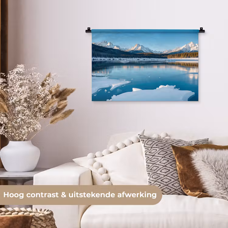Wandkleed - Landschap - Winter - Meer - Bergen - Uitzicht - IJs — 4
