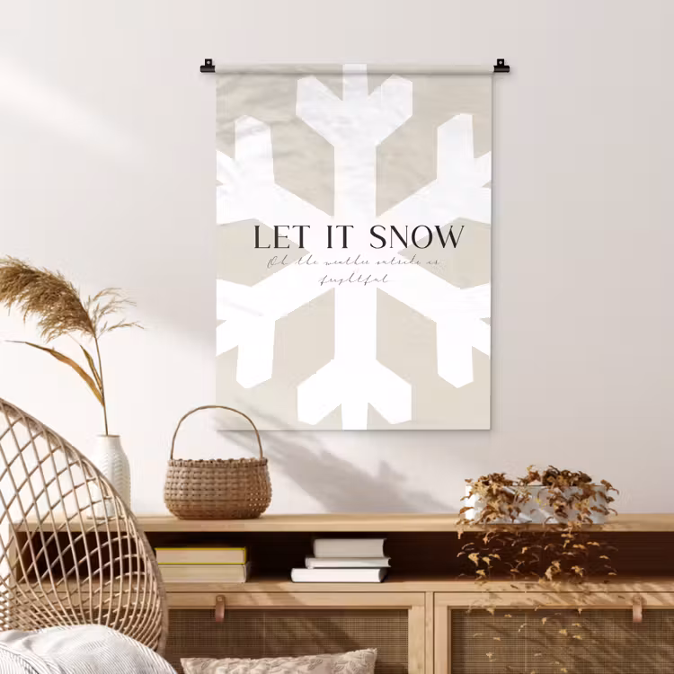 Wandkleed - Sneeuw - Japandi - Winter - Decoratie — 4