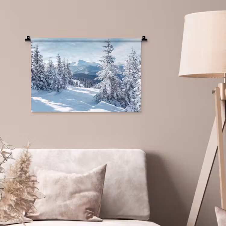 Wandkleed - Sneeuw - Winter - Landschap - Bergen — 2