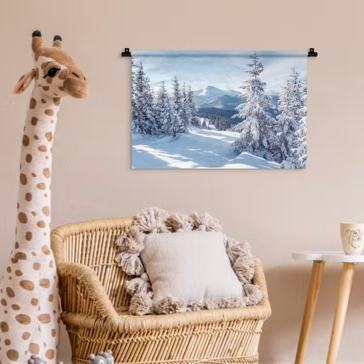 Wandkleed - Sneeuw - Winter - Landschap - Bergen — 5