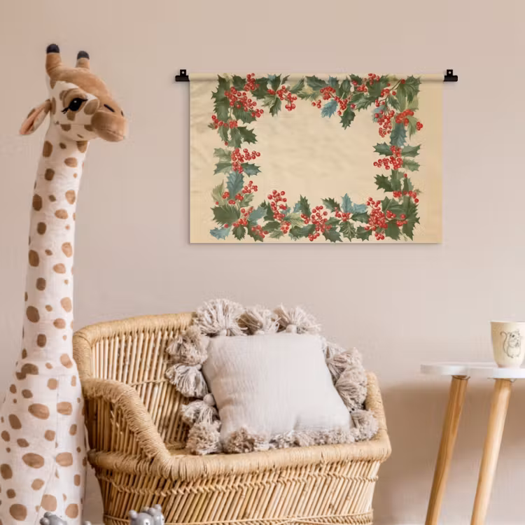 Wandkleed - Hulstrand - Bessen - Beige — 5