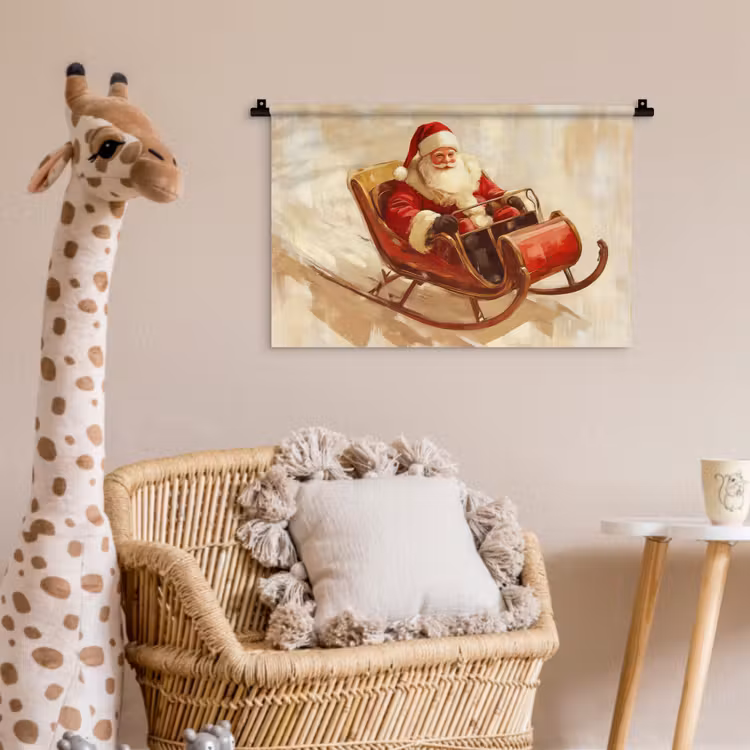 Wandkleed - Kerst - Slee - Kerstman — 5