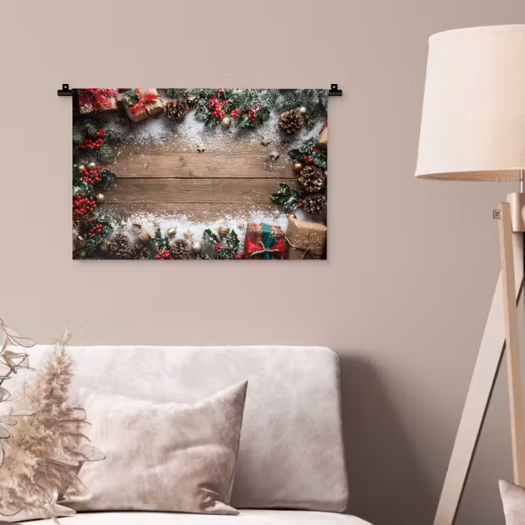 Wandkleed - Kerstdecoratie - Geschenken - Hout - Veelkleurig — 2