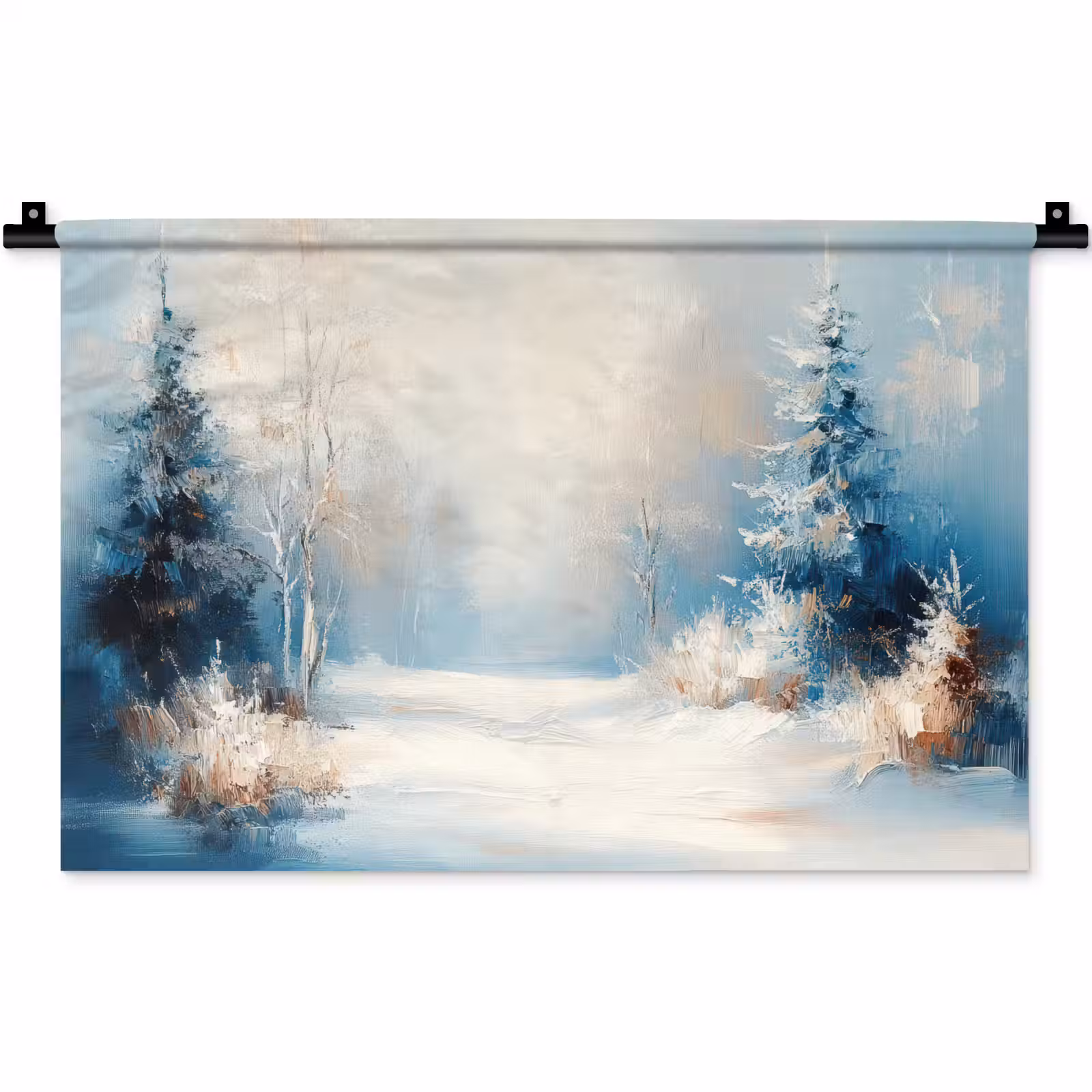Wandkleed - Bos - Winter - Natuur - Abstract - Sneeuw — 1