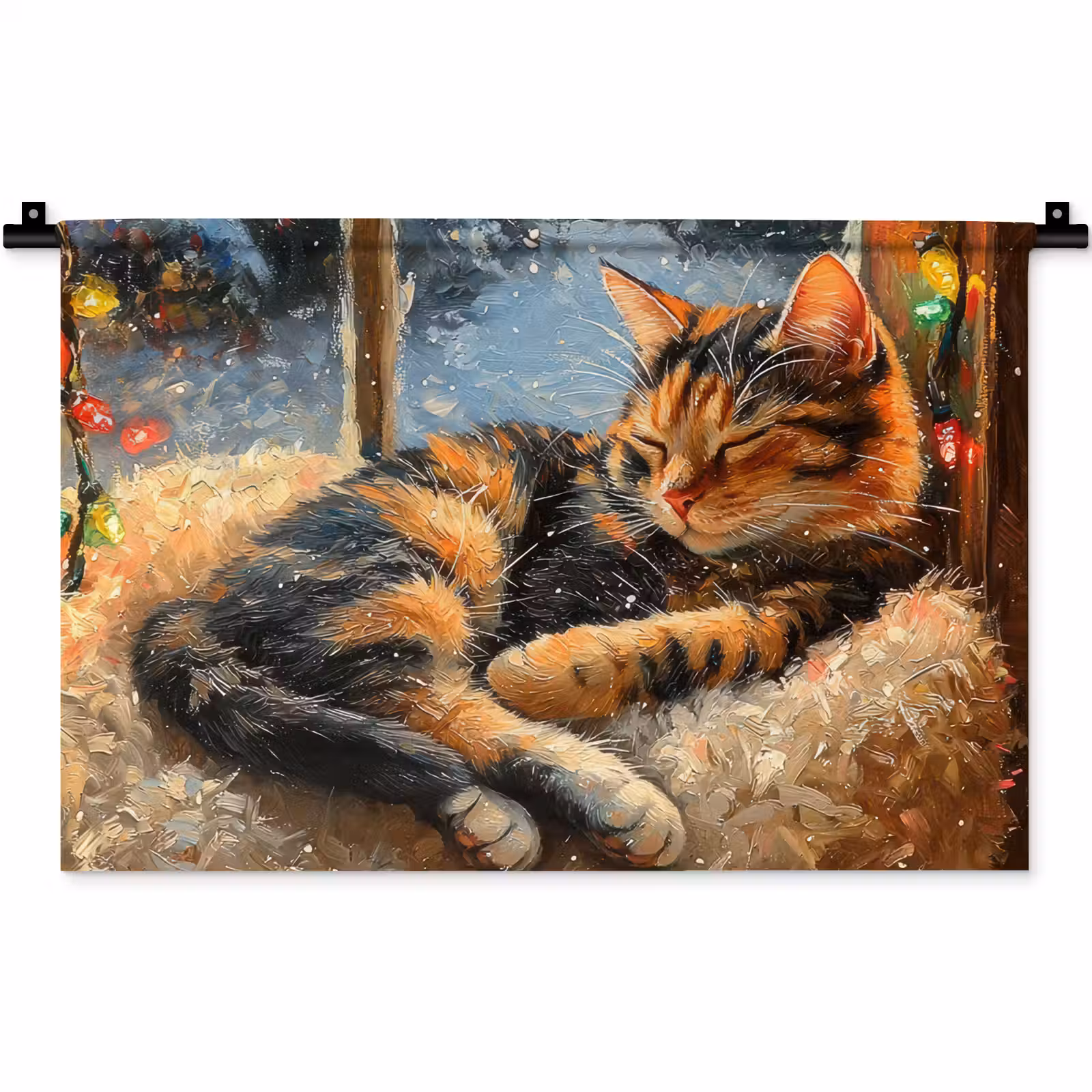 Wandkleed - Kat - Kerst - Winter - Dier — 1