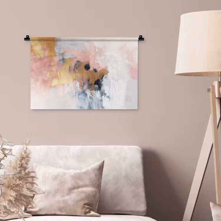 Wandkleed - Abstract - Pastel kleuren - Goud - Modern - Aesthetic — 2