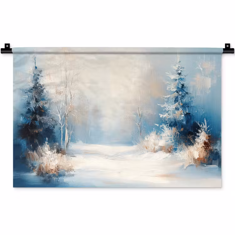 Wandkleed - Bos - Winter - Natuur - Abstract - Sneeuw — 1