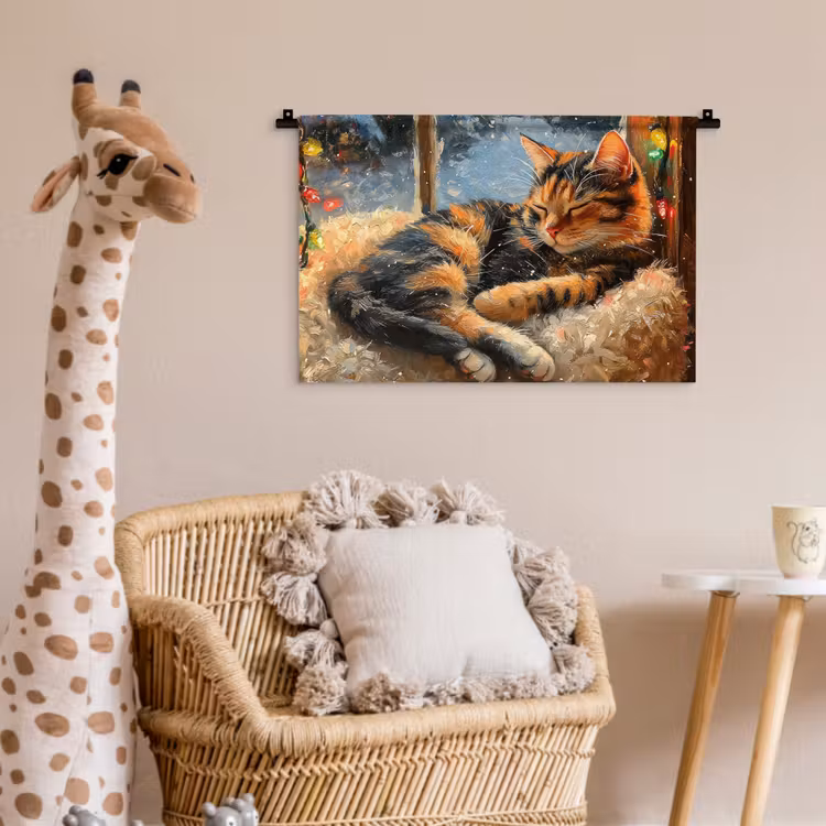 Wandkleed - Kat - Kerst - Winter - Dier — 5