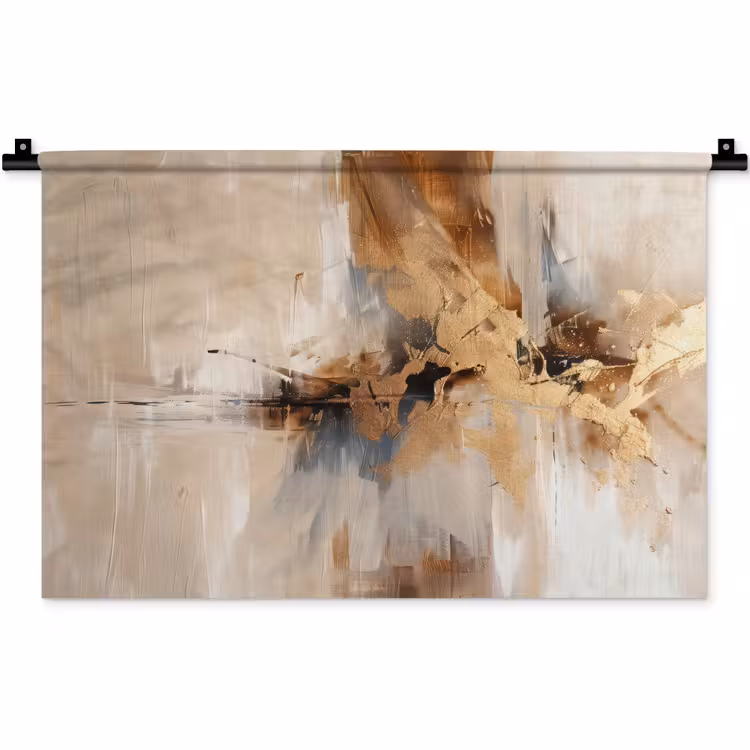 Wandkleed - Modern - Bruin - Abstract - Beige — 1