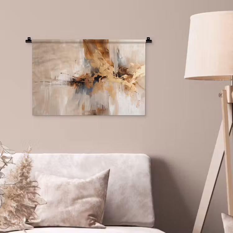 Wandkleed - Modern - Bruin - Abstract - Beige — 2