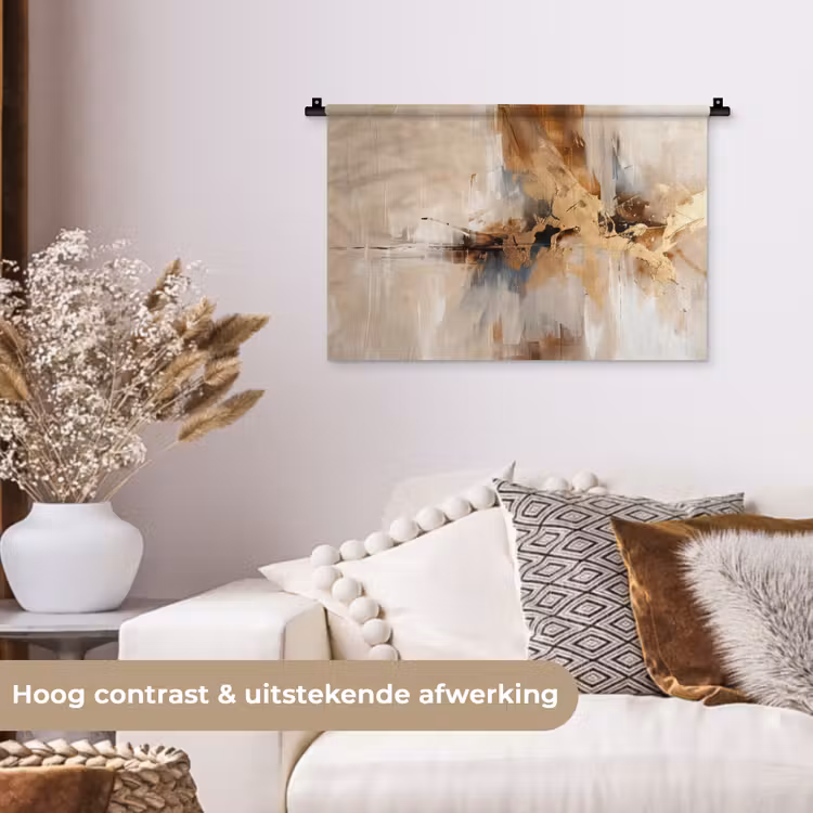 Wandkleed - Modern - Bruin - Abstract - Beige — 4