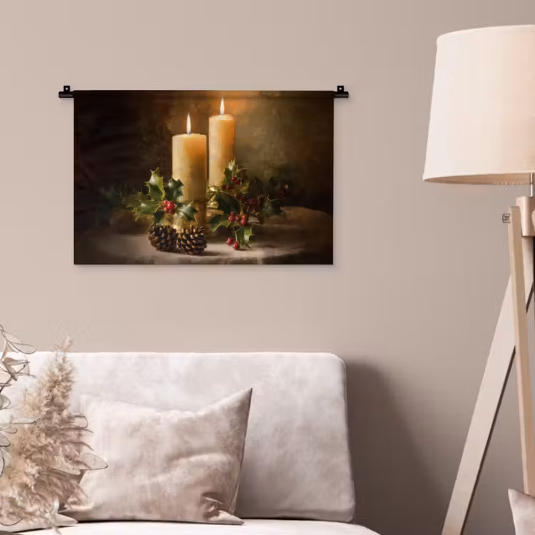 Wandkleed - Kaarslicht - Kerst - Veelkleurig — 2