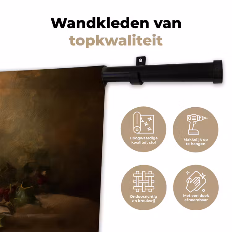Wandkleed - Kaarslicht - Kerst - Veelkleurig — 3