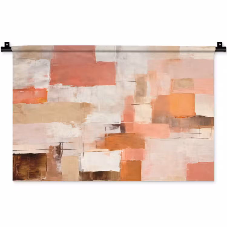 Wandkleed - Kunst - Roze - Abstract — 1