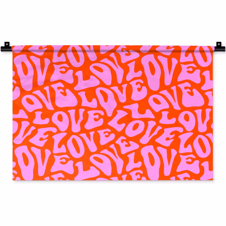 Wandkleed - Love - Roze - Valentijn - Rood — 1