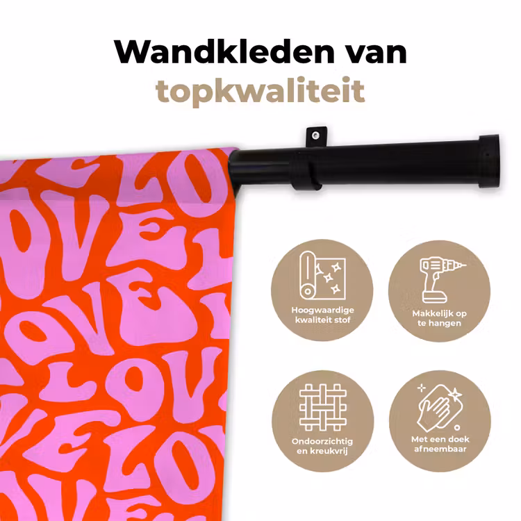 Wandkleed - Love - Roze - Valentijn - Rood — 3
