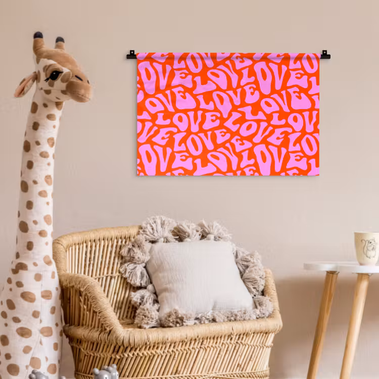 Wandkleed - Love - Roze - Valentijn - Rood — 5