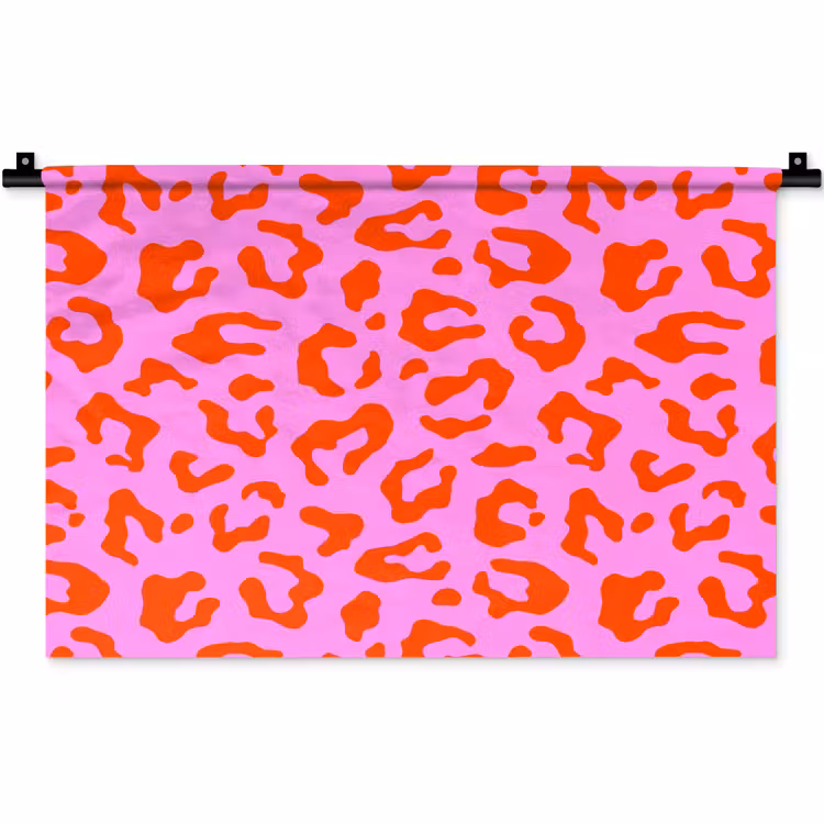 Wandkleed - Panter - Rood - Roze — 1
