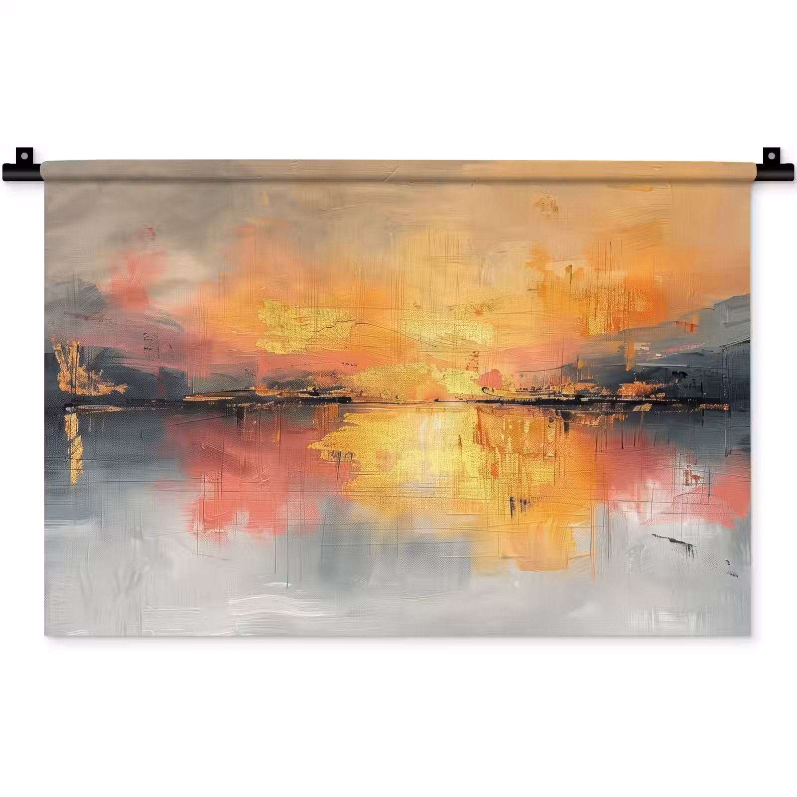 Wandkleed - Modern - Abstract - Goud - Roze — 1