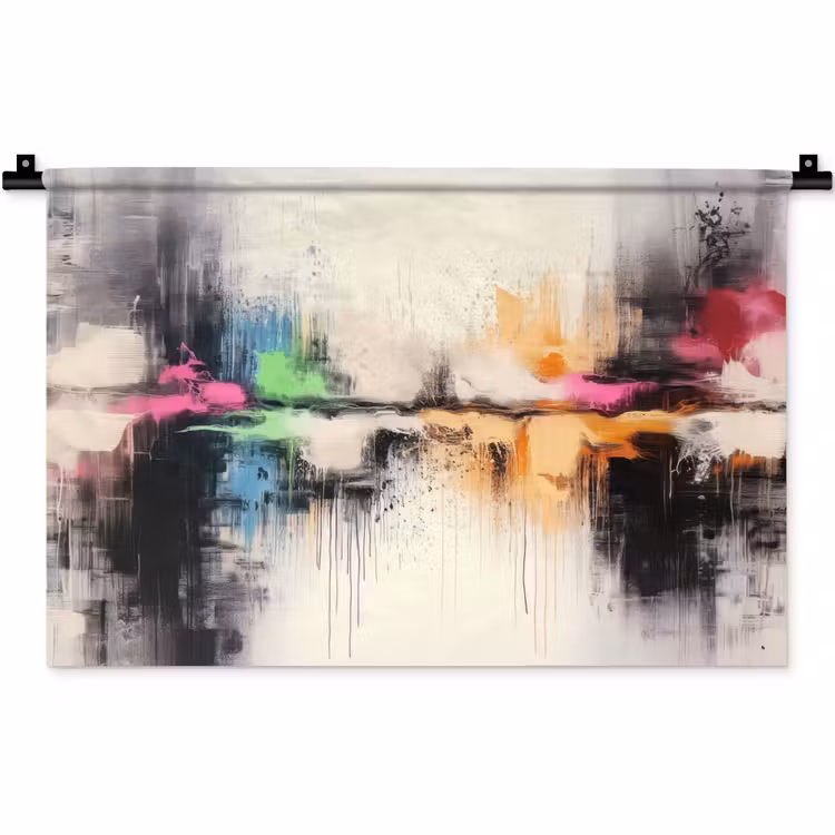 Wandkleed - Abstract - Kleurexplosie - Landschap — 1