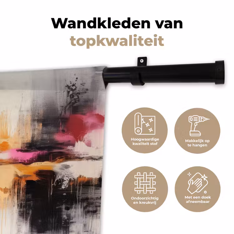 Wandkleed - Abstract - Kleurexplosie - Landschap — 3