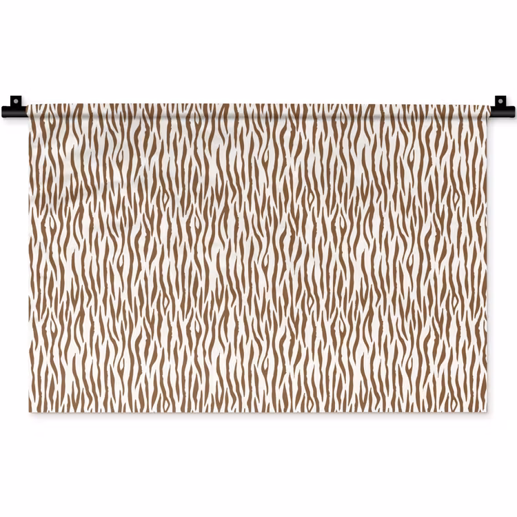 Wandkleed - Bruin - Patroon - Zebra — 1