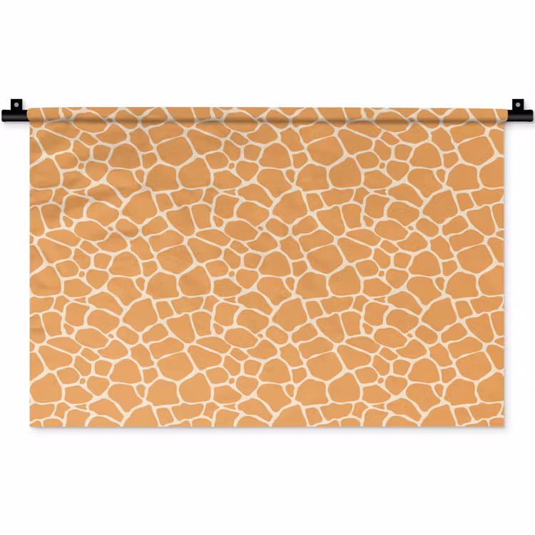 Wandkleed - Giraf - Oranje - Patroon — 1