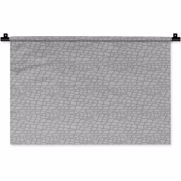 Wandkleed - Grijs - Reptiel - Dier - Patroon — 1